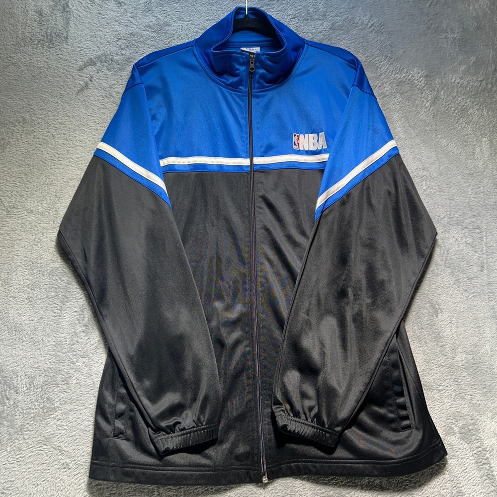 NBA Elevation Track Jacket Blue Black Full Zip Basketball Medium *Zipper Issue